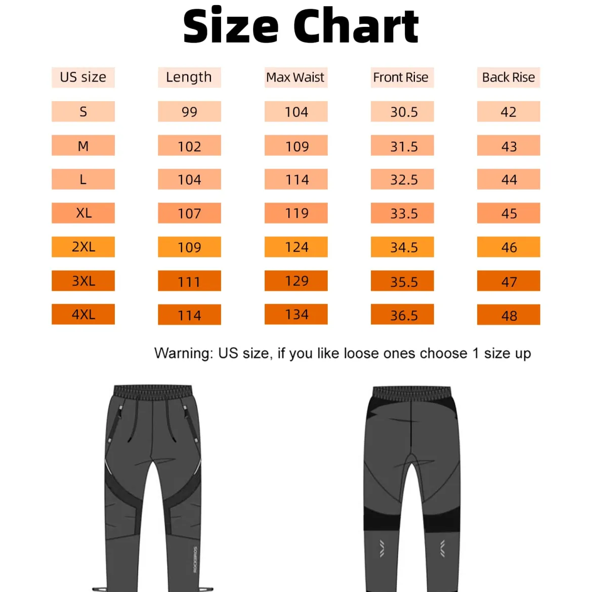 ROCKBROS Winter Cycling Pants for Men Thermal Windproof Mountain Bike Running Pants