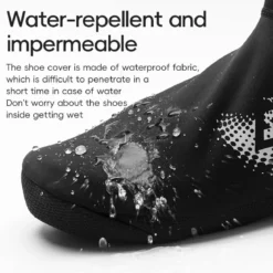 ROCKBROS Winter Cycling Shoe Covers, Thermal Windproof, Water-Resistant Overshoes