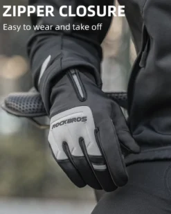 ROCKBROS Winter Cycling Thermal Running Ski Touchscreen Snow Gloves for Outdoor Sports
