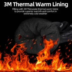 ROCKBROS Winter Ski Gloves Waterproof 3M Thinsulate Touch Screen Thermal Gloves for Men Women