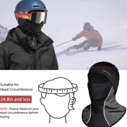 ROCKBROS Winter Ski Mask with Filter Pocket, Full Face Balaclava for Men Women