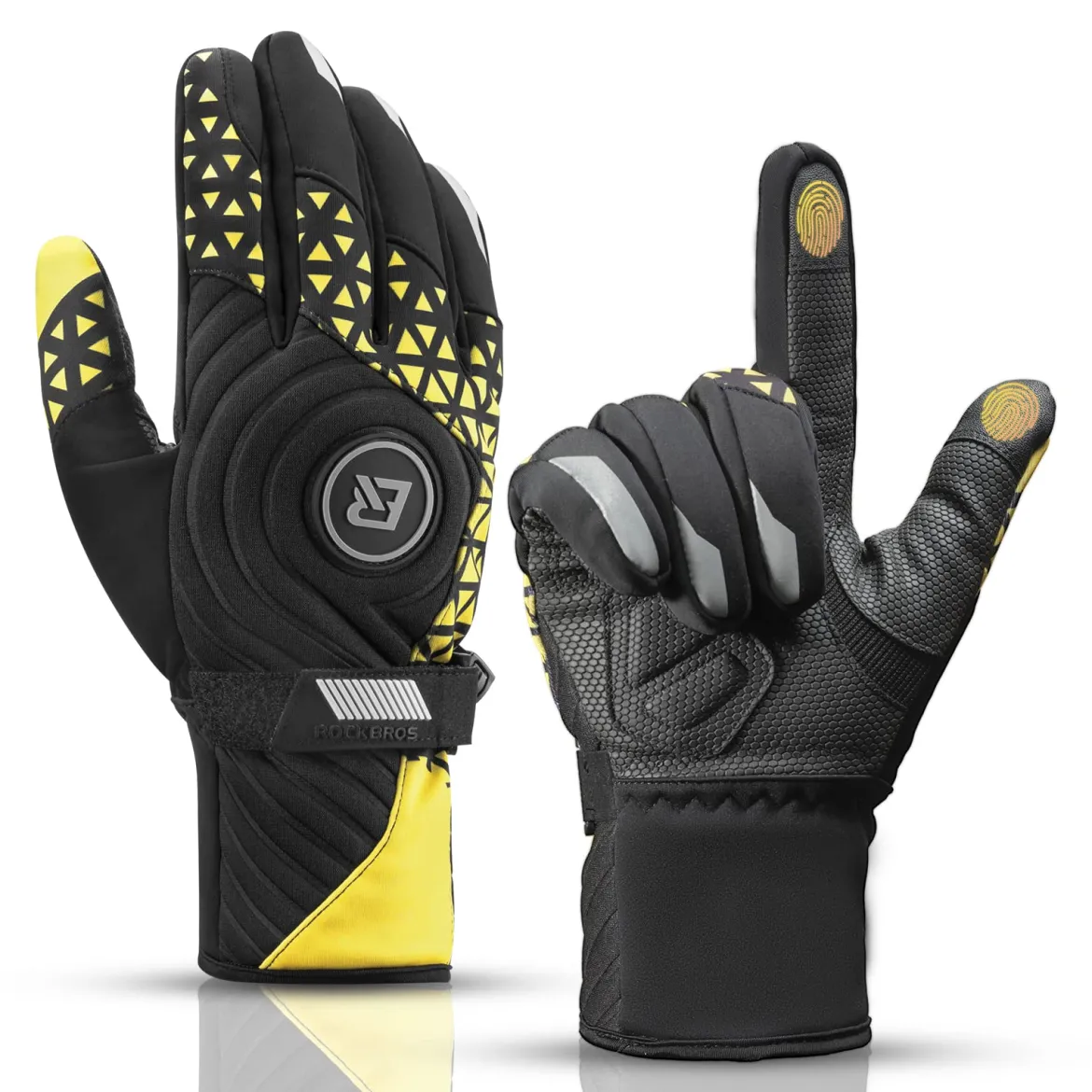 ROCKBROS Winter Thermal Cycling Warm Windproof Anti-Slip Gloves Touchscreen for Men Women