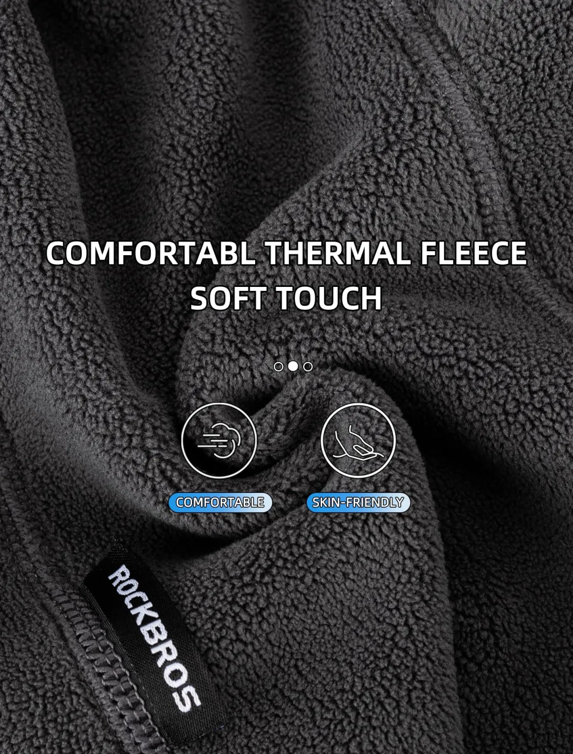 ROCKBROS Winter Windproof Thermal Fleece Balaclava Ski Mask for Men Women