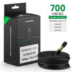 ROCKBROS 700X23/25/28/35C Road Bike Inner Tube 48mm Presta/Schrader Valve High Self Sealing Butyl Rubber