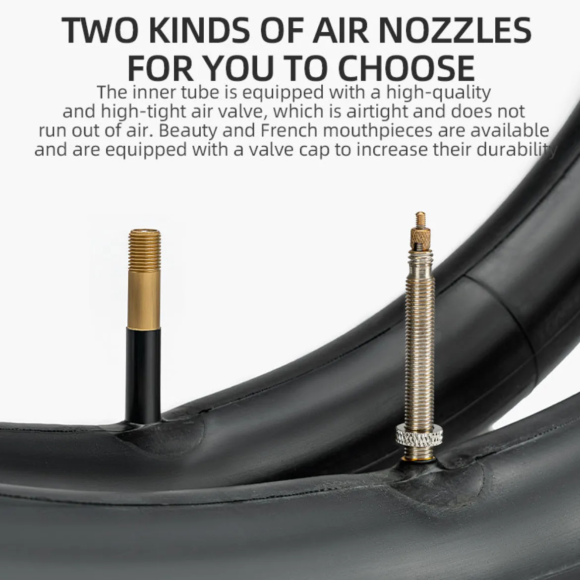 ROCKBROS 26'/27.5'X1.95/2.125 Mountain Bike Inner Tube 48mm Presta/Schrader Valve High Self Sealing Butyl Rubber