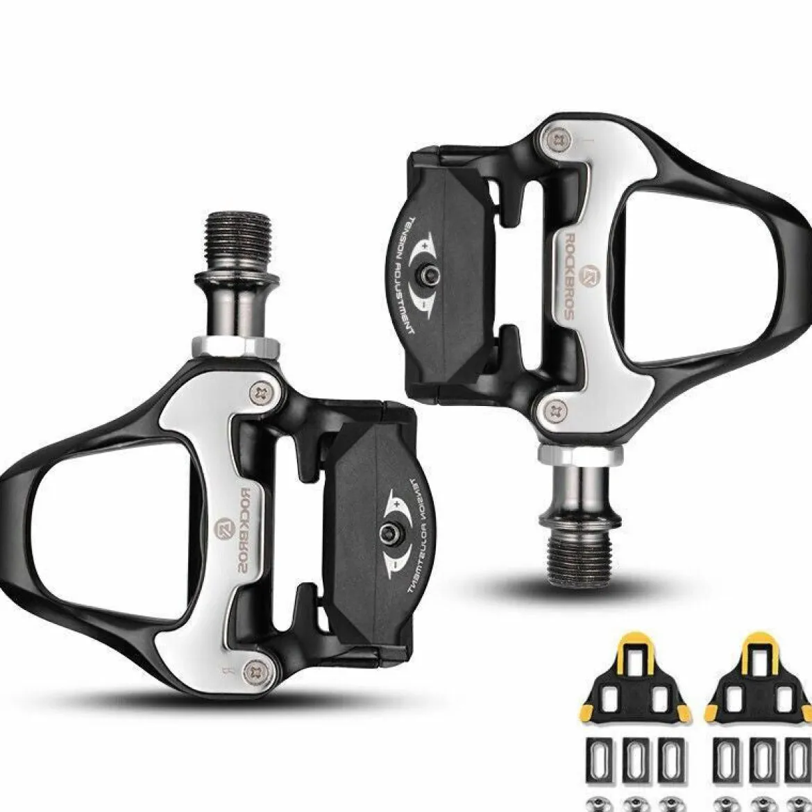 Self-Lock Road Bike Pedals with Shimano SPD-SL/Look KEO Cleat System (Pair)