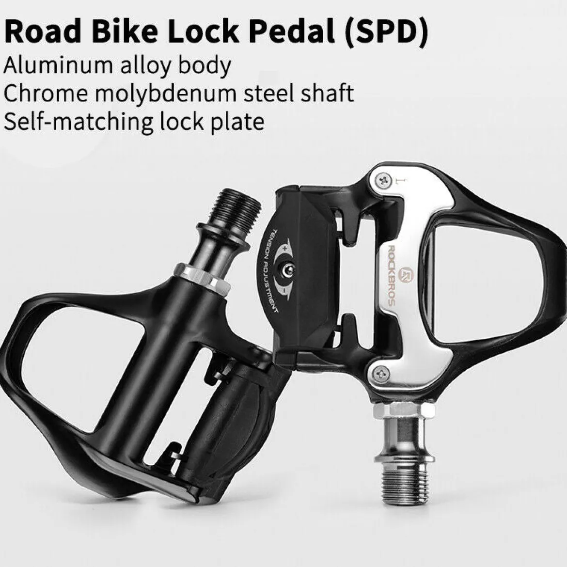 Self-Lock Road Bike Pedals with Shimano SPD-SL/Look KEO Cleat System (Pair)