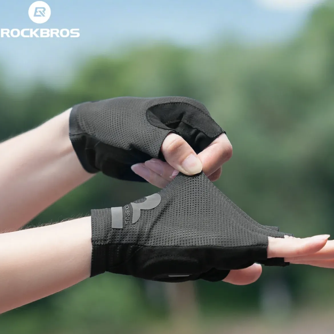 S407 Half-Finger Cycling Gloves with SBR Palm Breathable Mesh