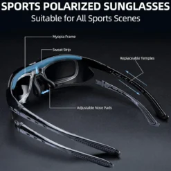 Slim Polarized Sports Sunglasses with 4 Lenses