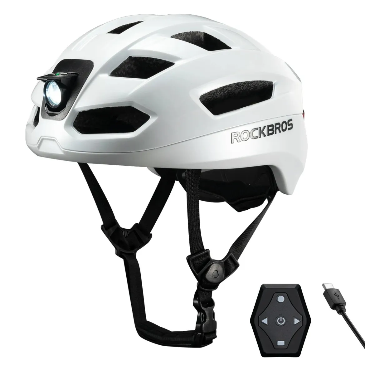 Steering Remote Smart Riding Helmet with Bike Headlight and Tail Light GlowGuard