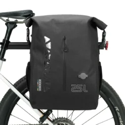 TL-153 25L Seamless 100% Waterproof Bike Panniers Rear Rack Bicycle Bag ROAD TO SKY