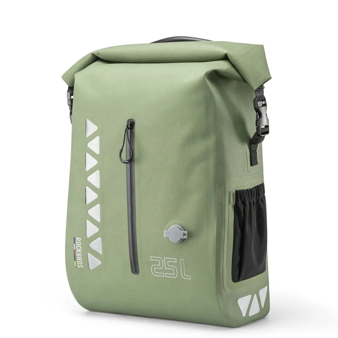 TL-153 25L Seamless 100% Waterproof Bike Panniers Rear Rack Bicycle Bag ROAD TO SKY