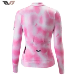 TVI Cycling Jersey Fleece Long Sleeve for 41–68 °F-Fantasy Pink