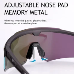 Unisex Polarized Cycling Glasses with 2 Replaceable Lenses