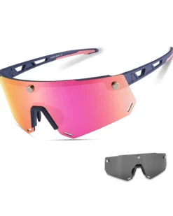 Unisex Polarized Cycling Glasses with 2 Replaceable Lenses
