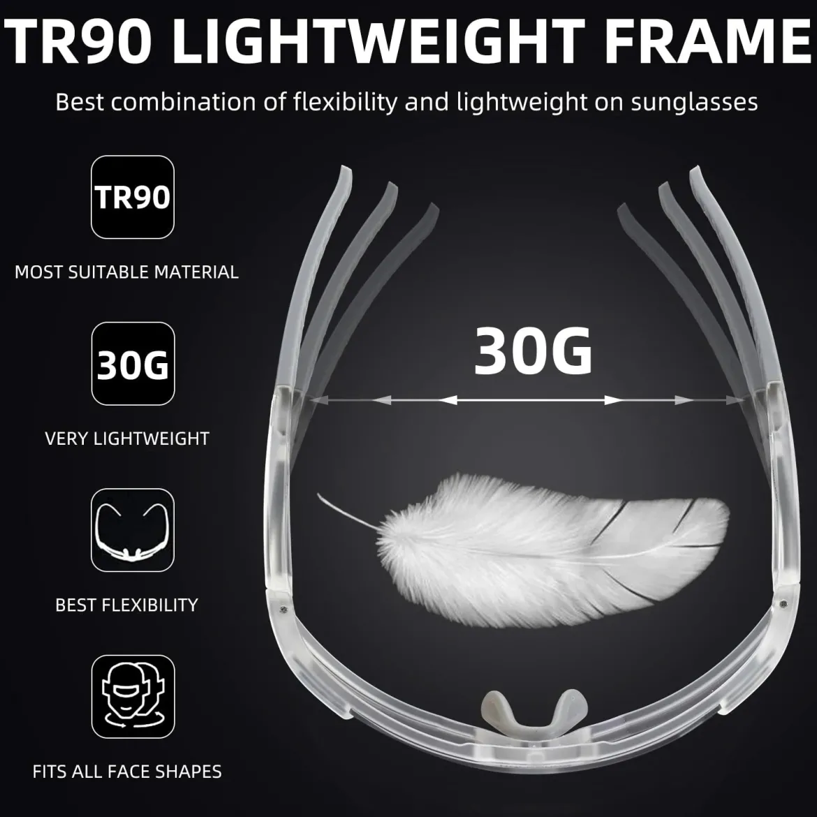 Unisex Transition Sports Sunglasses for Cycling