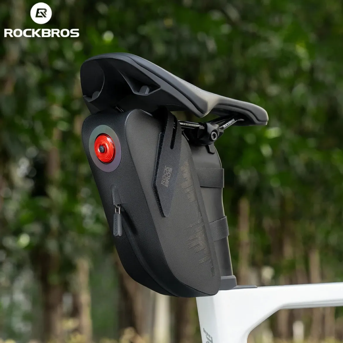 Waterproof Bicycle Tail Bag with Smart Light 0.8L