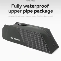100% Waterproof Bike Frame Storage Bag Top Tube Bag 0.6L