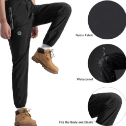 Waterproof Overtrousers for Men Women with Reflective