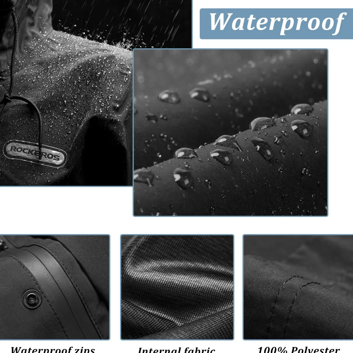 Waterproof Raincoat & Overtrousers for Men Women with Reflective
