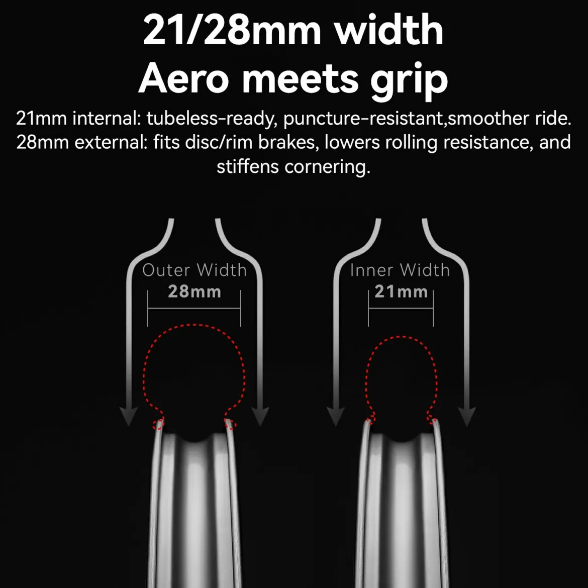 WAVE RIM Bike T700 Carbon Wheelset