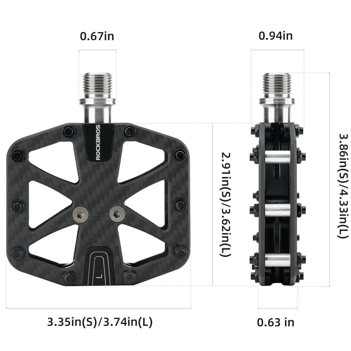 Wide Flat Pedals