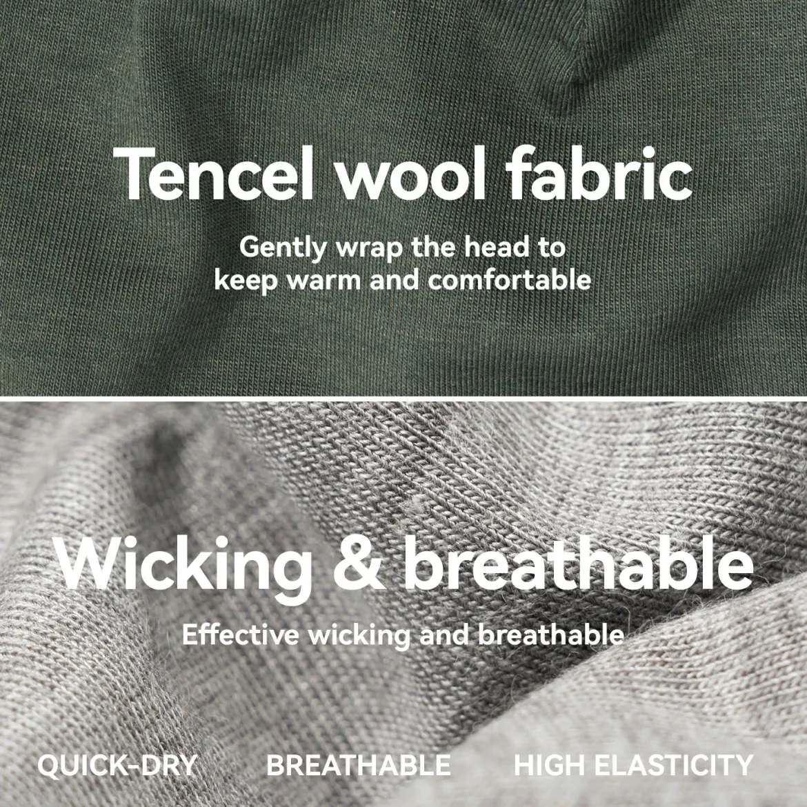 Winter Cap and Face Mask Set Merino Wool Thermal
