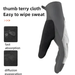 Winter Long-Finger Gloves Windproof Velvet